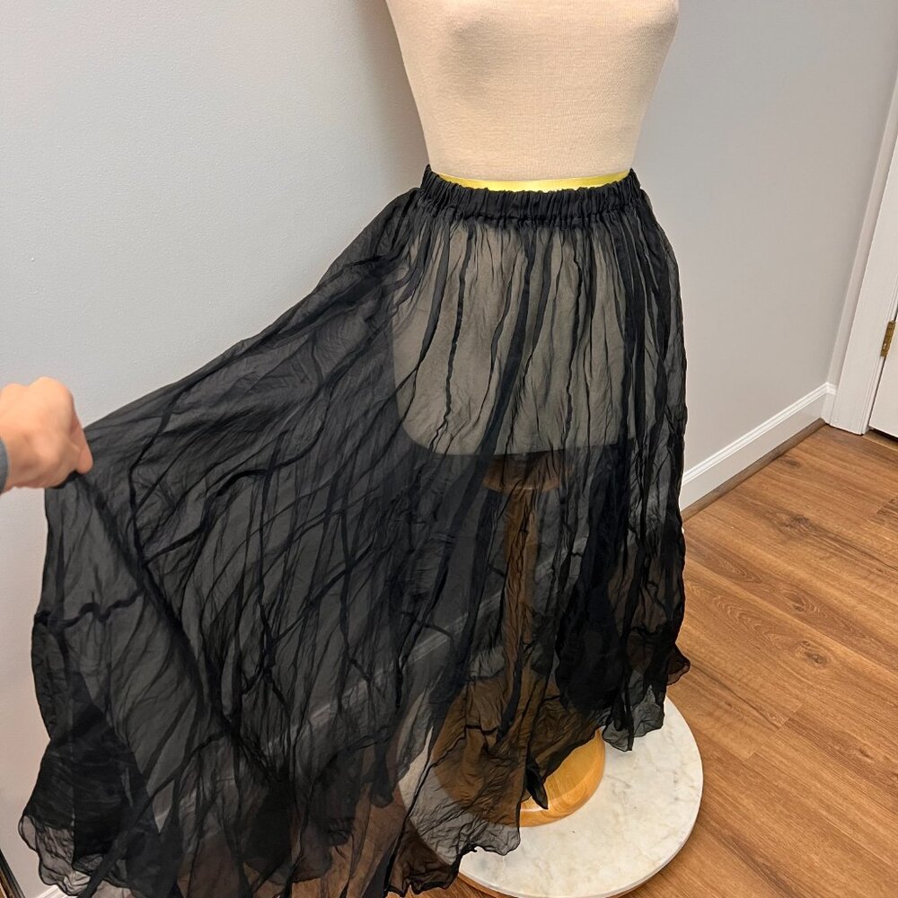 Planet Sheer Black Tulip bottom Skirt - Picture 2 of 8